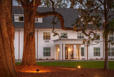 An exterior view of The Residence at Oak Grove facility