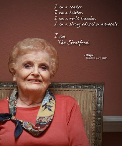 A smiling resident expressing their identity and experiences