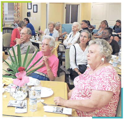 Residents engaged in an activity in a common area