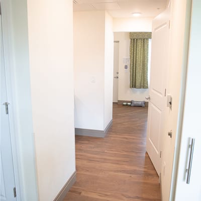 Interior corridor of a private living unit