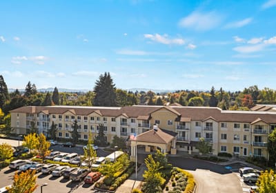 Exterior view of a senior living facility