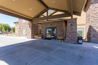 Exterior view of the facility entrance.