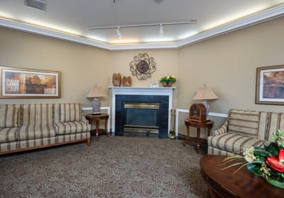 Cozy common area with comfortable seating and decor