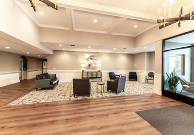 Common area with seating and modern decor