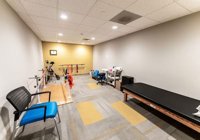Interior view of a rehabilitation therapy room