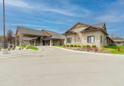 Exterior view of the Volante Senior Living building