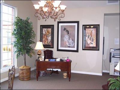 Interior view of a welcoming reception area