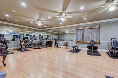 Well-equipped fitness area with exercise machines