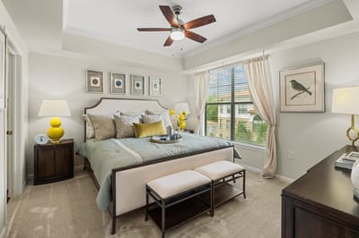 Well-furnished private resident room with natural light