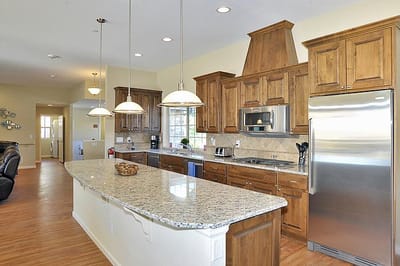Bright, modern kitchen in a senior living facility
