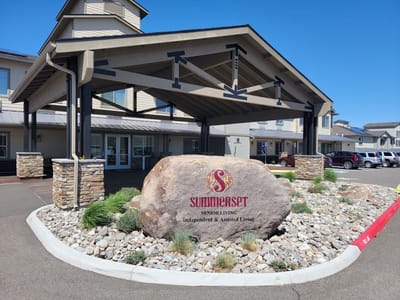 Exterior view of Summerset Senior Living building entrance