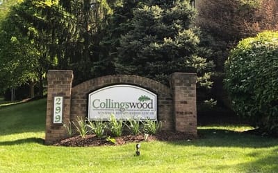Exterior signage of Collingswood Rehabilitation & Healthcare Center