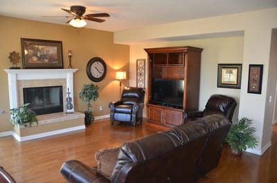 Cozy common area with comfortable seating and decorations