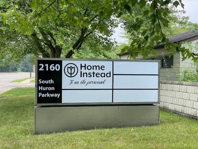 Exterior sign for Home Instead facility