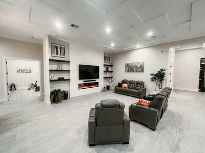 Comfortable lounge area with seating and decor