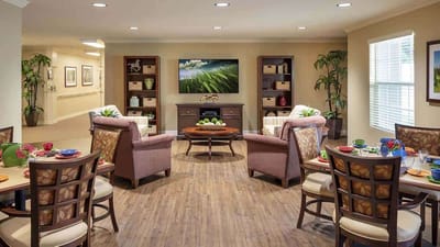 Cozy common area with seating and decor