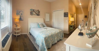 Cozy private bedroom setup with decor