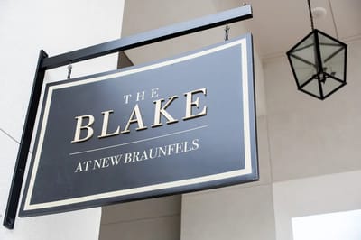 Sign for The Blake at New Braunfels facility