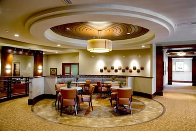 Common area with seating and stylish decor