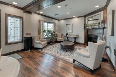 Common area with seating and decor