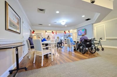 Residents engaging in a common area activity