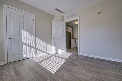 Bright interior of a resident room with natural light