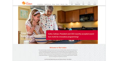 Residents engaging in a cooking activity in a kitchen