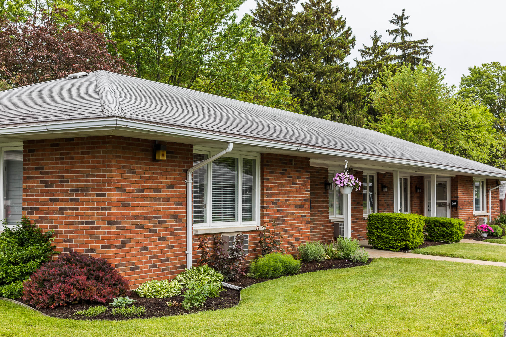 Exterior view of a senior living residential building
