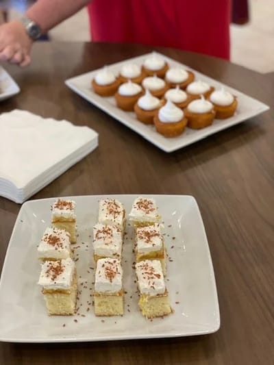 Assorted desserts served at a gathering
