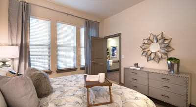 Interior view of a well-decorated resident room