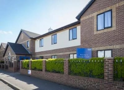 Exterior view of Cedar Court Care Home building