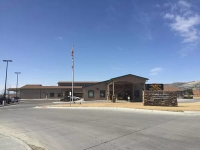 Exterior view of Young at Heart Senior Center building