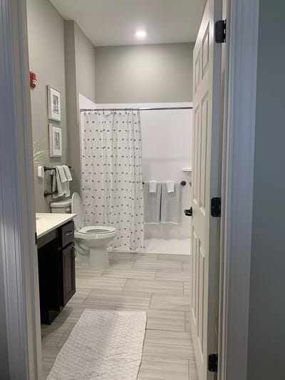 Clean and modern bathroom interior