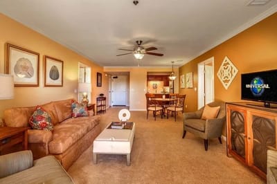 Cozy interior view of a living space in a senior care facility