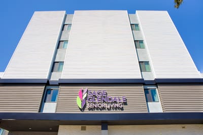 Exterior view of Sage Glendale Senior Living facility