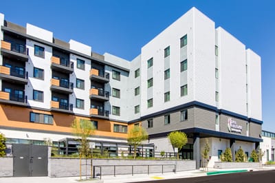 Exterior view of the Sage Glendale assisted living facility