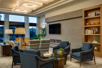 Comfortable lounge area with seating and decor