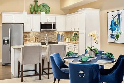 Modern kitchen interior with elegant decor