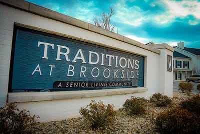Signage for Traditions at Brookside senior living community