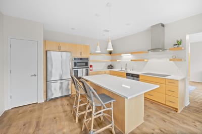 Bright and modern kitchen in a senior living facility