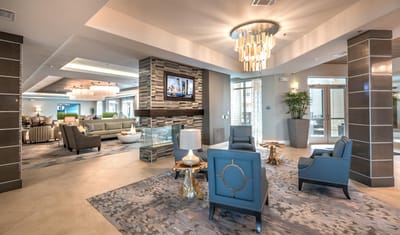 Elegant common area with seating and décor