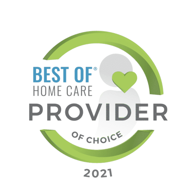 Award logo for home care service