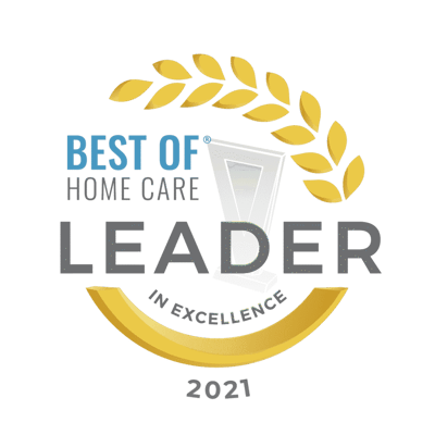 Award logo for excellence in home care