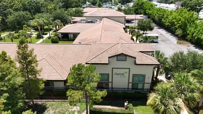Aerial view of Inspired Living Tampa facility building