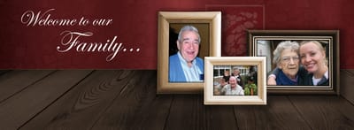 Family-style photographs of residents and staff