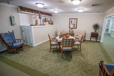 Common area with seating and decor