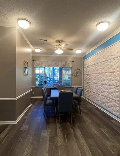 Dining area in a senior living facility