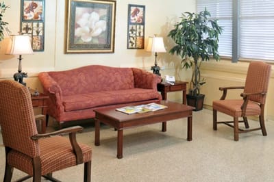 Cozy seating area in a common room