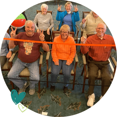 Residents engaging in a fun group activity.