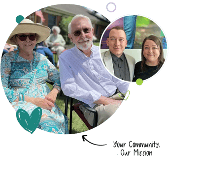 Residents enjoying an outdoor event together